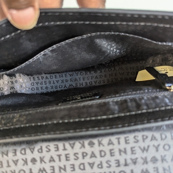 Kate Spade Patterson Drive Medium Maisie Convertible Crossbody Handbag Blk Ivory - Picture 10 of 16